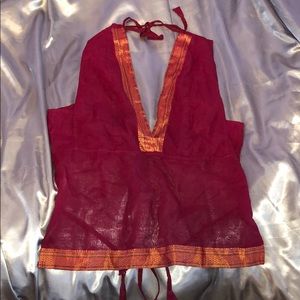 Backless Indian Boho Backless Top